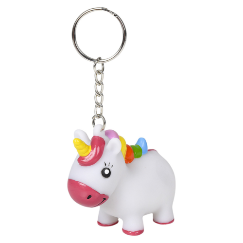 Unicorn PooP Keychain Squeezable Rubber Glitter Pooping Key Buckle Funny  Toy Gaggift