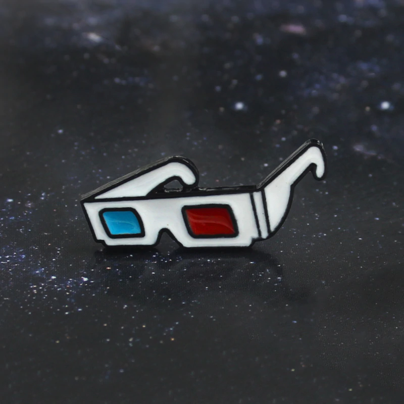 80's Retro 3D Glasses Pin