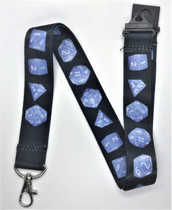 Blue Dice Lanyard