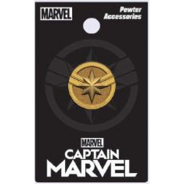 Marvel Captain Marvel Logo Pewter Pin