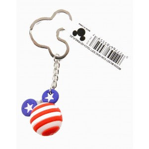 Disney Micky Mouse Icon Ball Keychain American Flag